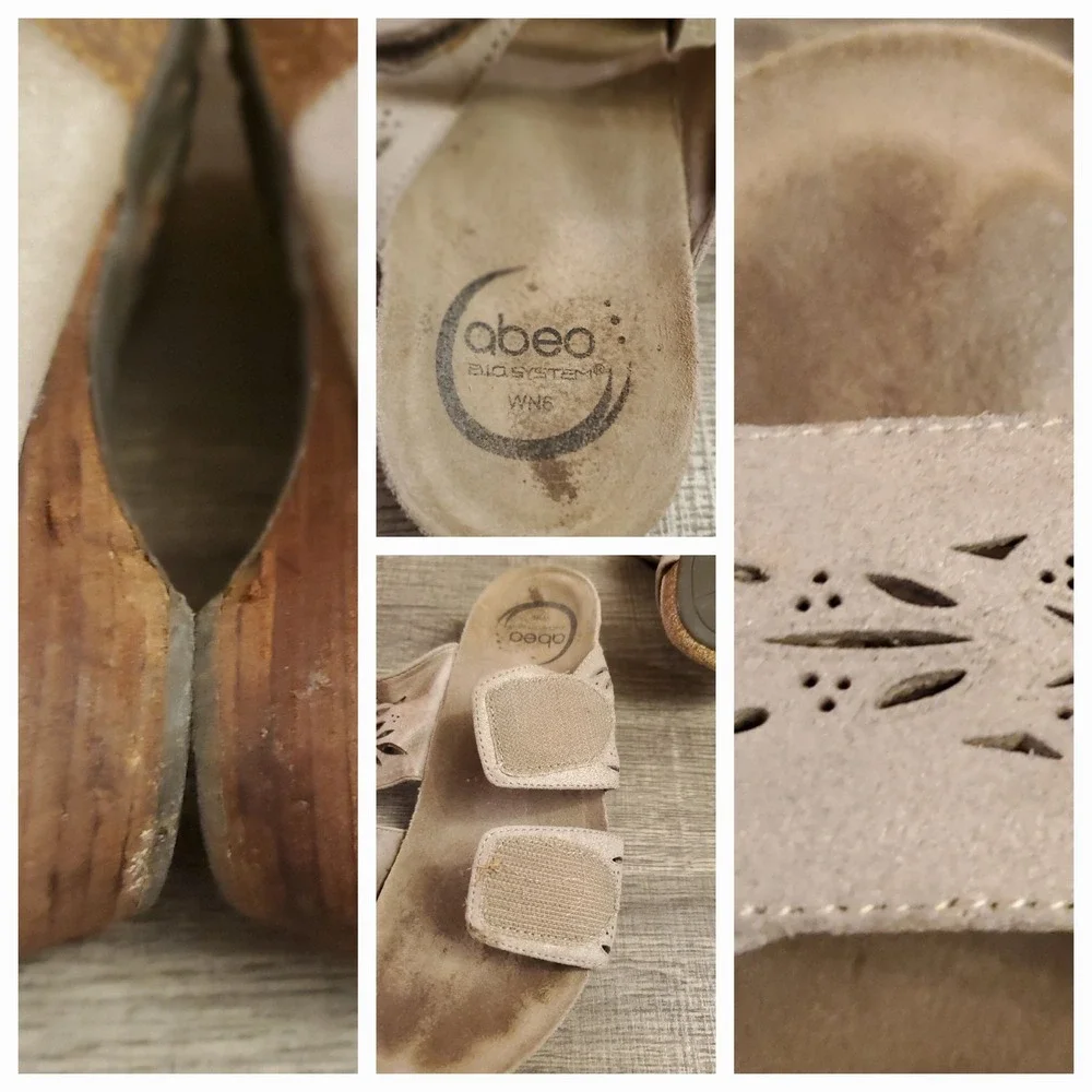 Abeo Bio System‎ Poppy Leather Sandals Women's Size 6 Tan